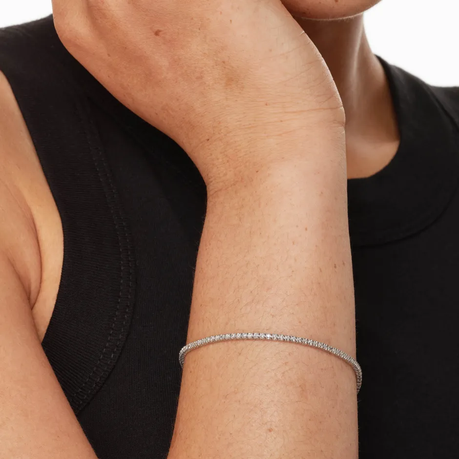 Discount Diamond Tennis Bracelet in 10k White Gold 10k White Gold | Bracelets & Bangles