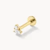 Discount Diamond Toi Et Moi Helix Single Stud Earring in 10k Gold Natural Diamonds | 10k Gold