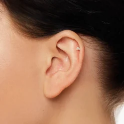Discount Diamond Toi Et Moi Helix Single Stud Earring in 10k Gold Natural Diamonds | 10k Gold