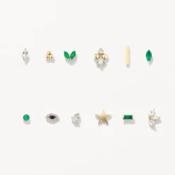 Discount Diamond Toi Et Moi Helix Single Stud Earring in 10k Gold Natural Diamonds | 10k Gold