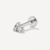 Discount Diamond Trio Helix Single Stud Earring in Silver Gifts For Him | Bridal Gifts