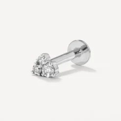 Discount Diamond Trio Helix Single Stud Earring in Silver Gifts For Him | Bridal Gifts