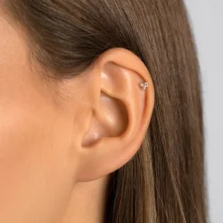 Discount Diamond Trio Helix Single Stud Earring in Silver Gifts For Him | Bridal Gifts