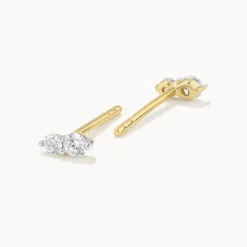 Hot Diamond Twin Cluster Studs in 10k Gold Best Selling Gifts | Bridal Gifts