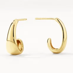 Best Dome Hoop Stud Earrings in Gold 18k Fine Gold Plated | Earrings
