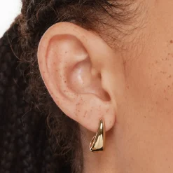 Best Dome Hoop Stud Earrings in Gold 18k Fine Gold Plated | Earrings