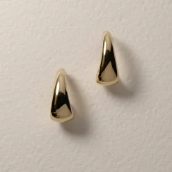 Best Dome Hoop Stud Earrings in Gold 18k Fine Gold Plated | Earrings