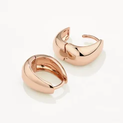 Outlet Dome Huggie Hoops in Rose Gold 18k Fine Rose Gold Plated | Earrings