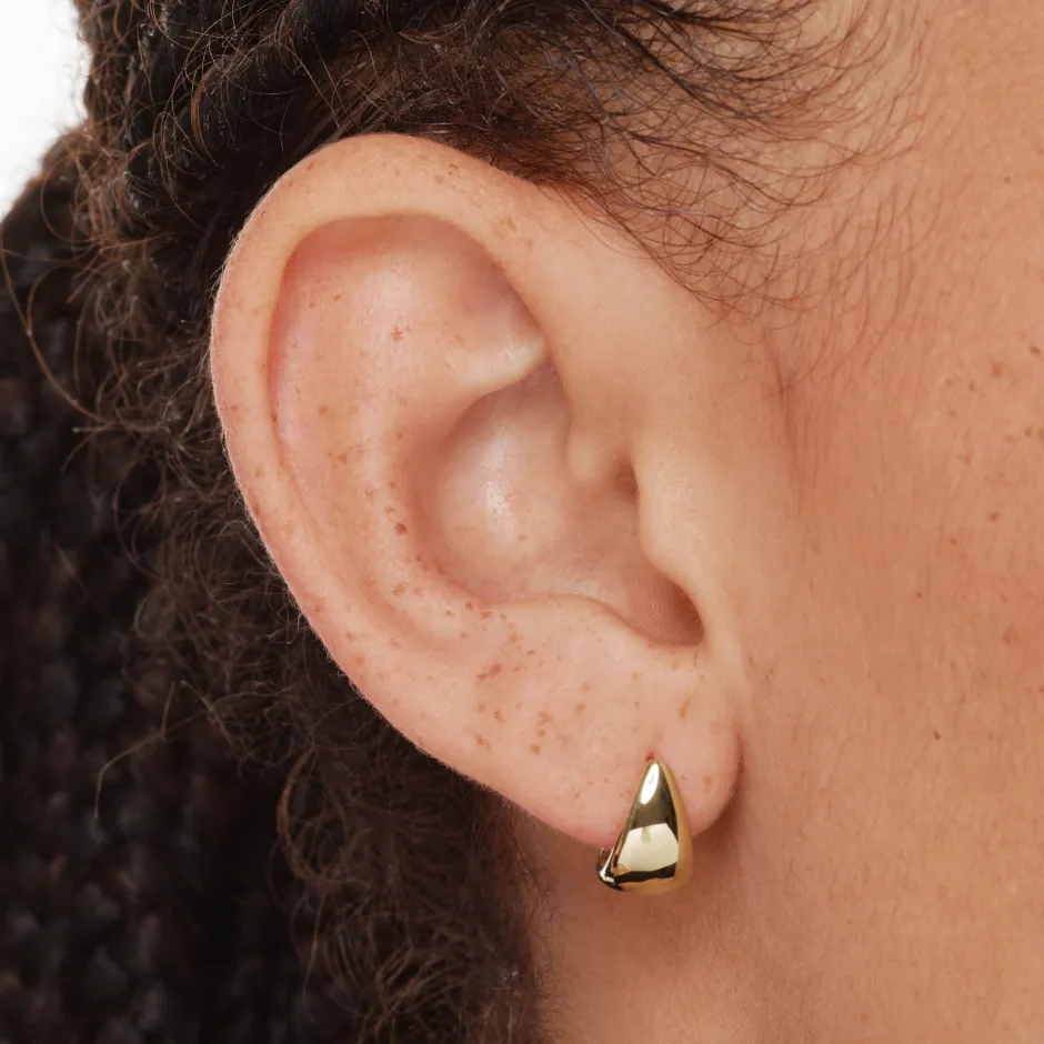 Sale Dome Huggie Stud Earrings in 10k Gold Earrings | Studs