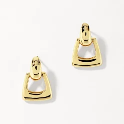 Best Doorknocker Hoop Stud Earrings in Gold 18k Fine Gold Plated | Earrings