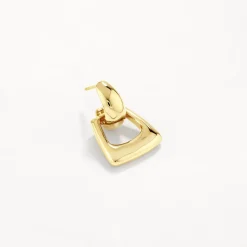 Best Doorknocker Hoop Stud Earrings in Gold 18k Fine Gold Plated | Earrings