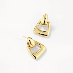 Best Doorknocker Hoop Stud Earrings in Gold 18k Fine Gold Plated | Earrings