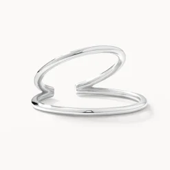 Discount Double Band Single Ear Cuff in Silver 925 Sterling Silver | Earrings