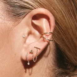 Best Double Band Single Ear Cuff in 10k Gold 10k Gold | Earrings