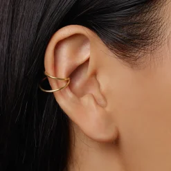 Best Double Band Single Ear Cuff in 10k Gold 10k Gold | Earrings