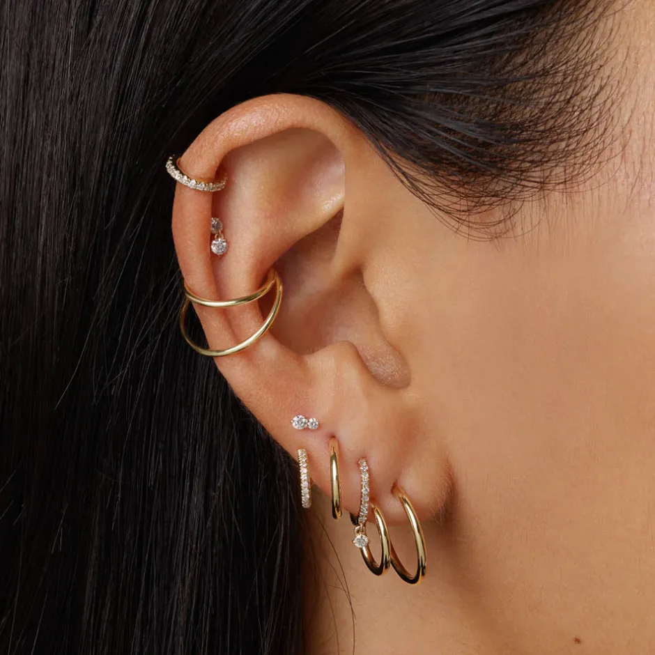 Best Double Band Single Ear Cuff in 10k Gold 10k Gold | Earrings