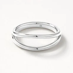 Outlet Double Band Split Ring in Silver 925 Sterling Silver | Rings