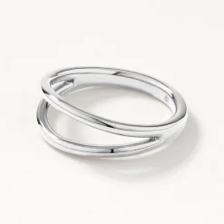 Outlet Double Band Split Ring in Silver 925 Sterling Silver | Rings