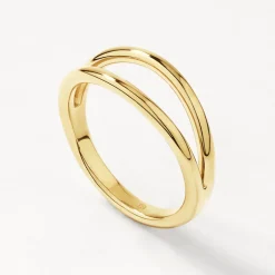 New Double Band Split Ring  in Gold 18k Fine Gold Plated | Rings