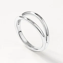 Outlet Double Band Split Ring in Silver 925 Sterling Silver | Rings