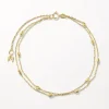 Discount Double Chain Bead Station Bracelet in 10k Gold Bracelets & Bangles | Bracelets