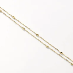 Discount Double Chain Bead Station Bracelet in 10k Gold Bracelets & Bangles | Bracelets