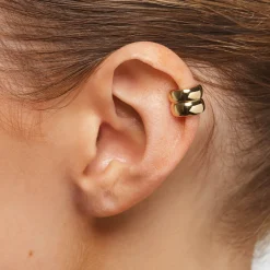 Fashion Double Curve Ear Cuff in Gold 18k Fine Gold Plated | Earrings