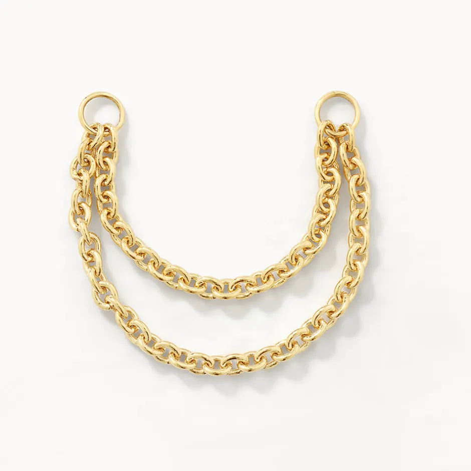 Outlet Double Earring Connector Chain in 10K Gold 10k Gold | Earrings