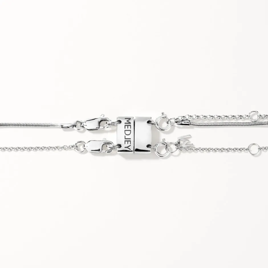 Discount Double Necklace Connector in Silver Under $150 | 925 Sterling Silver