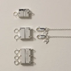Discount Double Necklace Connector in Silver Under $150 | 925 Sterling Silver