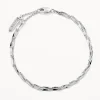 Outlet Double Twist Bar Link Chain Bracelet in Silver 925 Sterling Silver | Bracelets & Bangles
