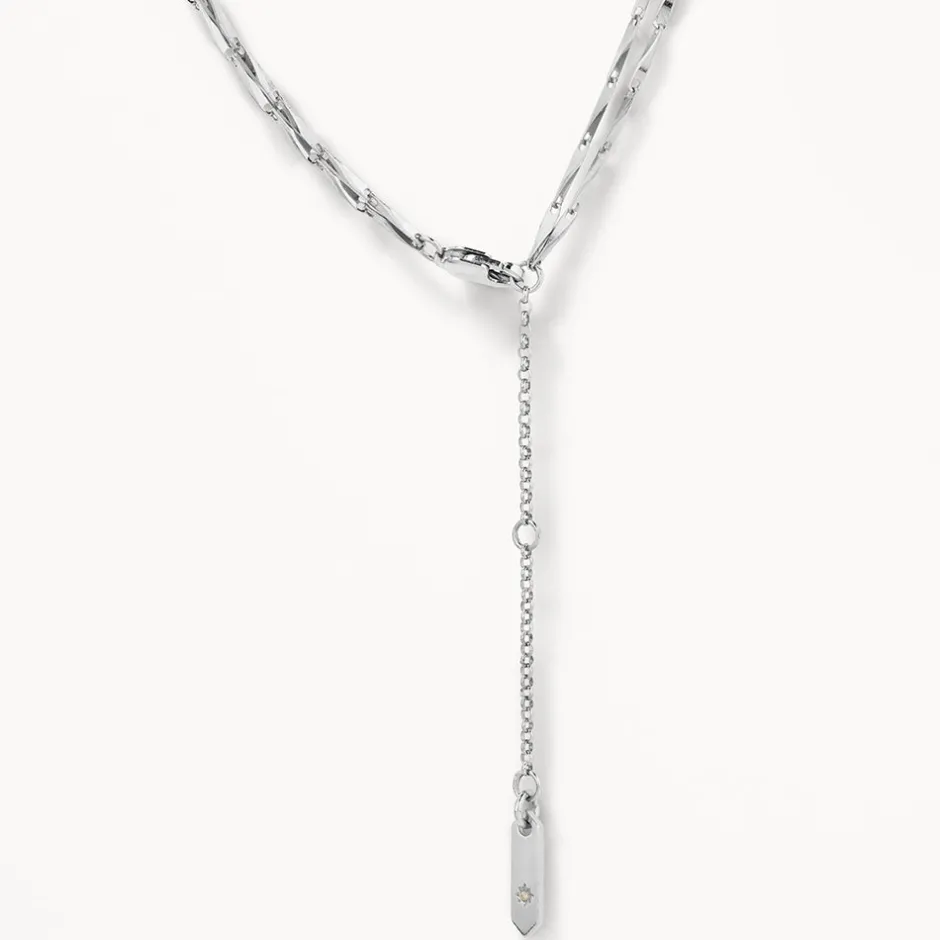 New Double Twist Bar Link Chain Necklace in Silver 925 Sterling Silver | Necklaces & Pendants