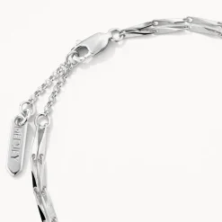 Outlet Double Twist Bar Link Chain Bracelet in Silver 925 Sterling Silver | Bracelets & Bangles