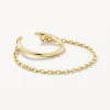 Online Drop Chain Single Ear Cuff in 10k Gold 10k Gold | Earrings