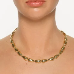 Outlet Drop Dome Chain Necklace in Gold 18k Fine Gold Plated | Necklaces & Pendants