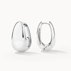 Sale Drop Dome Hoops in Silver Best Selling Gifts | 925 Sterling Silver