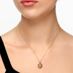 Best Engravable Circle Flip Locket Necklace in Gold Best Selling Gifts | Gifts For Her
