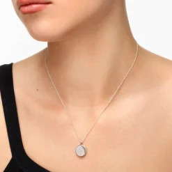 Fashion Engravable Circle Flip Locket Necklace in Silver Best Selling Gifts | Gifts For Her