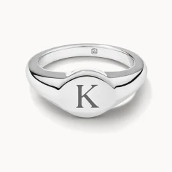 Best Engravable Circle Signet Pinky Ring in Silver Best Selling Gifts | Engravable Jewellery
