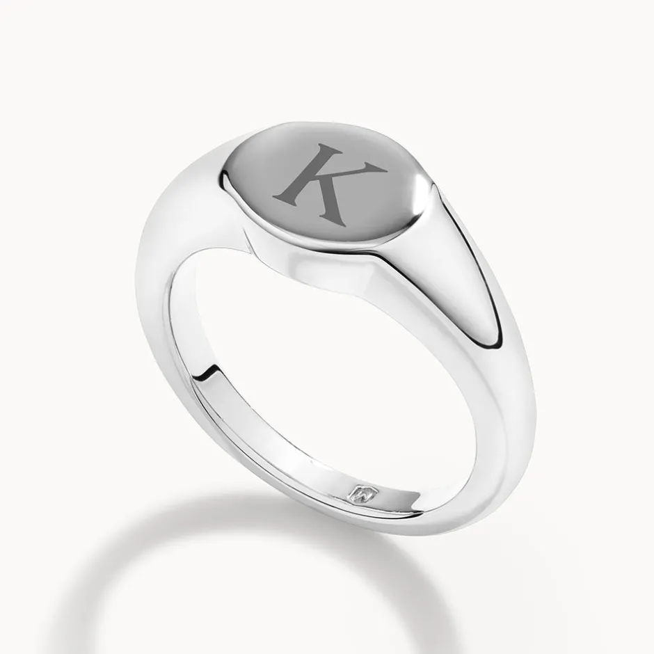 Best Engravable Circle Signet Pinky Ring in Silver Best Selling Gifts | Engravable Jewellery