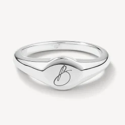 Best Engravable Circle Signet Pinky Ring in Silver Best Selling Gifts | Engravable Jewellery