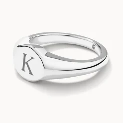 Best Engravable Circle Signet Pinky Ring in Silver Best Selling Gifts | Engravable Jewellery
