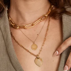 New Engravable Disc Necklace in 10k Gold Gifts For Her | Bridal Gifts