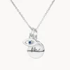 Fashion Engravable Evil Eye Necklace in Silver Symbolic Jewellery | Engravable Jewellery