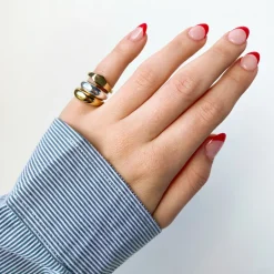 Best Engravable Hexagon Signet Pinky Ring in Gold Gifts For Him | Engravable Jewellery
