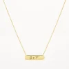 Hot Engravable Horizontal Bar Necklace in Gold Best Selling Gifts | Best Friend Gifts
