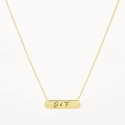 Hot Engravable Horizontal Bar Necklace in Gold Best Selling Gifts | Best Friend Gifts