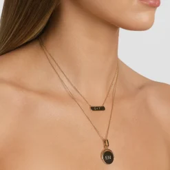 Hot Engravable Horizontal Bar Necklace in Gold Best Selling Gifts | Best Friend Gifts