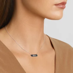 Discount Engravable Horizontal Bar Necklace in Silver Best Selling Gifts | Best Friend Gifts