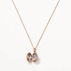 Fashion Engravable Oval Mini Locket Necklace in Rose Gold Best Selling Gifts | Gifts For Her
